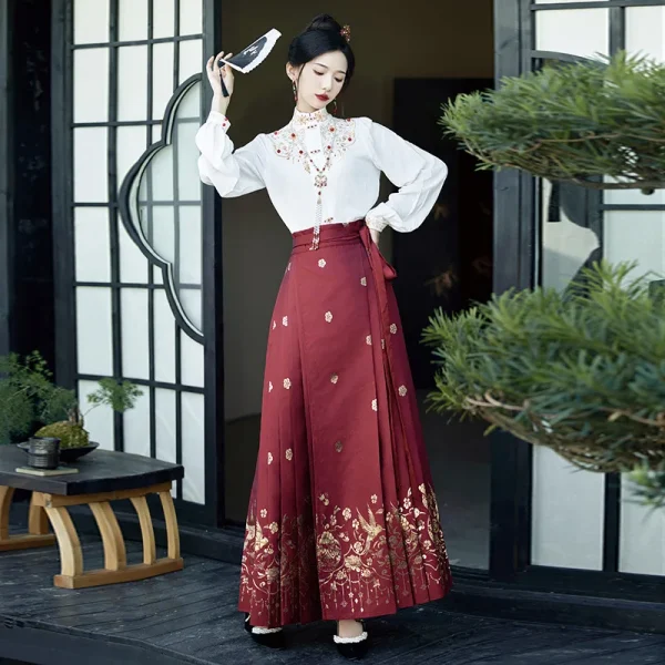 Kf S9e8bd5569cf14df8aef90fffb55dc6fcx New Arrival Chinese Traditional Hanfu Dress Horse Face Skirt Women Ming Dynasty Vintage Clothing Pleated Skirt Chinese Traditional Hanfu Dress Horse Face Skirt Women Ming Dynasty Vintage Clothing Pleated Skirt