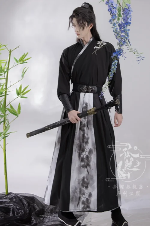 Kf Sa1df861703764be991b8eb6e9817e608g Plus Size 3xl Hanfu Men Ancient Chinese Hanfu Set Male Cosplay Costume Party Hanfu Black Outfit Plus Size 3XL Hanfu Men Ancient Chinese Hanfu Set Male Cosplay Costume Party Hanfu Black Outfit For Men Large Size