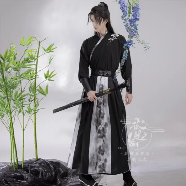 Kf Sa1df861703764be991b8eb6e9817e608g Plus Size 3xl Hanfu Men Ancient Chinese Hanfu Set Male Cosplay Costume Party Hanfu Black Outfit Plus Size 3XL Hanfu Men Ancient Chinese Hanfu Set Male Cosplay Costume Party Hanfu Black Outfit For Men Large Size