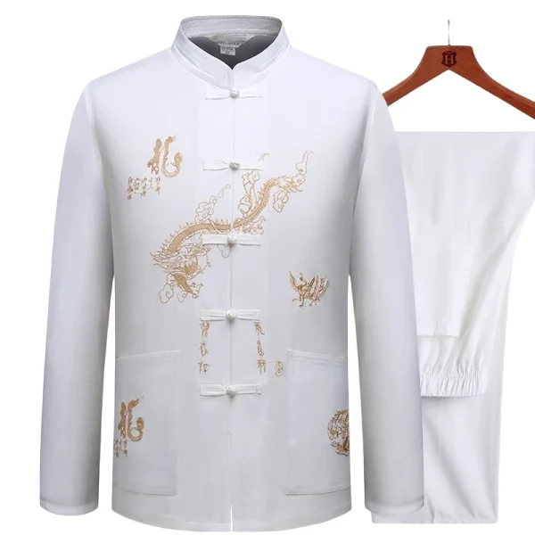 Kf Sa538e6e23c7240d3a33693c055a4dd30o Chinese Traditional Tang Clothing Kung Fu Suit Fashion Casual Embroidery T Shirt Pants Wing Chun Tai Chinese Traditional Tang Clothing Kung Fu Suit Fashion Casual Embroidery T-shirt Pants Wing Chun Tai Chi Comfortable Men's Set