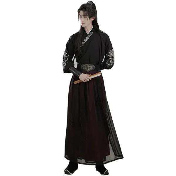 Kf Sa53b208be8a046799de4e1b274895531f S 3xl Embroidery Chinese Hanfu Man Traditional Han Dynasty Swordsman Cosplay Costume Theme Party Ancient Hanfu S-3XL Embroidery Chinese Hanfu Man Traditional Han Dynasty Swordsman Cosplay Costume Theme Party Ancient Hanfu Oriental Robe