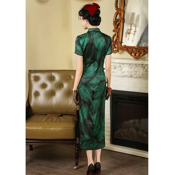 Kf Sa5c129cf08e348e9a4163731c45124d5s Summer Women S Improved Cheongsam Qipao High Quality Real Silk Dress Green Silk Retro Chinese Style Summer Women's Improved Cheongsam Qipao High Quality Real Silk Dress Green Silk Retro Chinese-Style High-End Women's Clothing