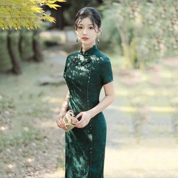 Kf Sa6cb9af8e9a84653b603e5fd3a98aceaq Green Women Vintage Dress Cheongsam Handmade Button Floral Dresses Chinese Style Summer Autumn Long Qipao M Green Women Vintage Dress Cheongsam Handmade Button Floral Dresses Chinese Style Summer Autumn Long Qipao M To 4XL