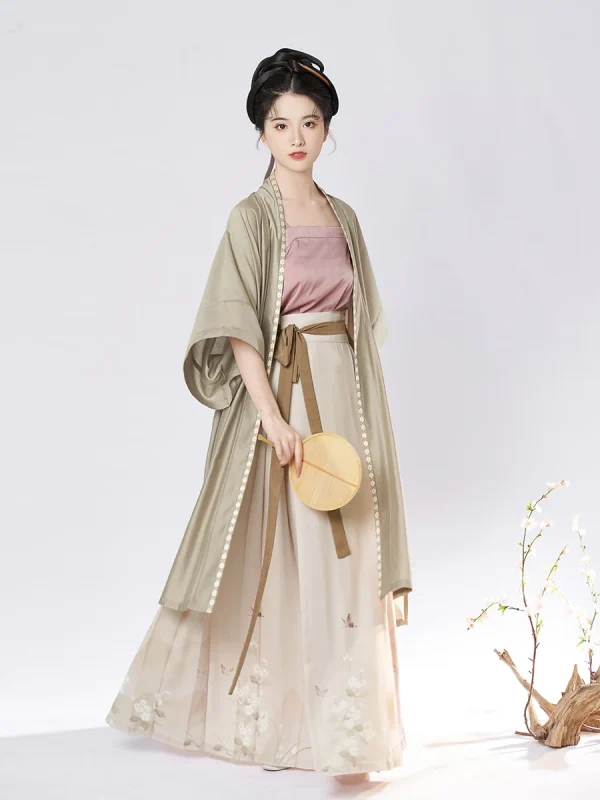 Kf Sa815d156608146cab52521c43f9912459 Original Hanfu Dress Song Changgan Temple Three Piece Set Improved Song Mo Classical Chinese Painting Pleated Original Hanfu Dress Song Changgan Temple Three-piece Set Improved Song Mo Classical Chinese Painting Pleated Skirt