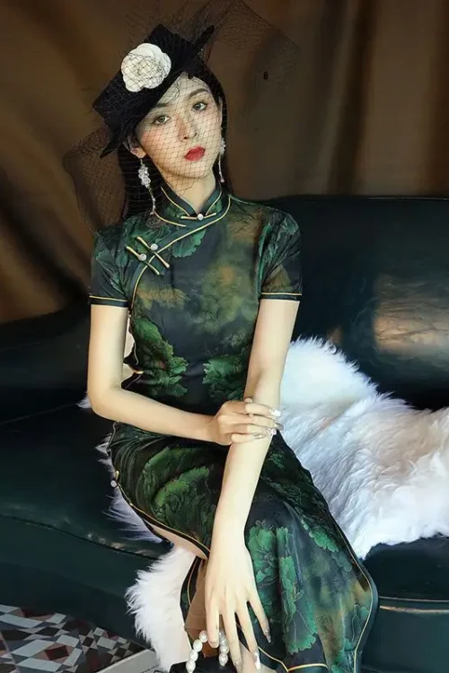 Kf Sa85426459b524f4f9ca9da89463ababdb Yourqipao Chinese Traditional Women Evening Dresses Cheongsam Summer Long 2023 New Improved Green Retro Old Shanghai Chinese Traditional Women Evening Dresses Cheongsam Summer Long 2023 New Improved Green Retro Old Shanghai Prom Gowns