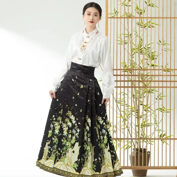 Kf Sabdb4e81554146faa498c3459dca00e75 Hanfu Young Girls Dresses Chinese Style Costume Mamianqun Horse Face Skirt Improved Ming Dynasty Ancient Traditional Hanfu Young Girls Dresses Chinese Style Costume Mamianqun Horse Face Skirt Improved Ming Dynasty Ancient Traditional Daily Wear