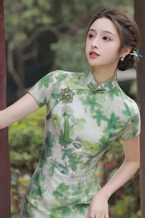 Kf Sac12aa9f2efc4752b1ac6d33356d3b9cx Tradisional Seksi Qipao Modern Romantis Hijau Dicetak Cheongsam Musim Panas 2023 Wanita Muda yang Lebih Baik Elegan Gaun Cina Tradisional Seksi Qipao Modern Romantis Hijau Dicetak Cheongsam Musim Panas Muda yang Lebih Baik Elegan Gaun Cina