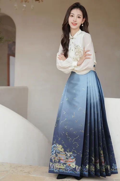 Kf Sacb29f41802c4b7894ad5628e75c03540 Women Embroidered Woven Horse Face Skirt Hanfu Original Chinese Ming Dynasty Traditional Dress Skirt Daily Horse Women Embroidered Woven Horse Face Skirt Hanfu Original Chinese Ming Dynasty Traditional Dress Skirt Daily Horse Face Skirt Set