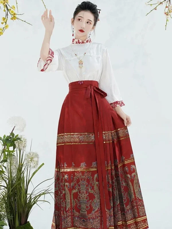 Kf Sad8cec1339474bc6abd431097d1ce5e1m Traditional Chinese Hanfu Shirt Horse Face Skirt Two Piece Set Spring Autumn Suit Hanfu Skirt Mamianqun Traditional Chinese Hanfu Shirt Horse Face Skirt Two Piece Set Spring Autumn Suit Hanfu Skirt Mamianqun Dress Women's Clothing