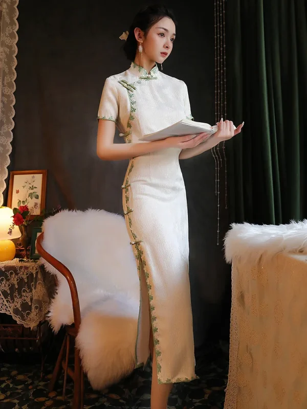 Kf Sb142ca1e8e384cf3b0eb9587dfbb53417 New Chinese Style Elegant Qipao Improved Cheongsam Chinese Style Retro Style Summer Elegant Clothing New Chinese Style Elegant Qipao Improved Cheongsam Chinese Style Retro Style Summer Elegant Clothing