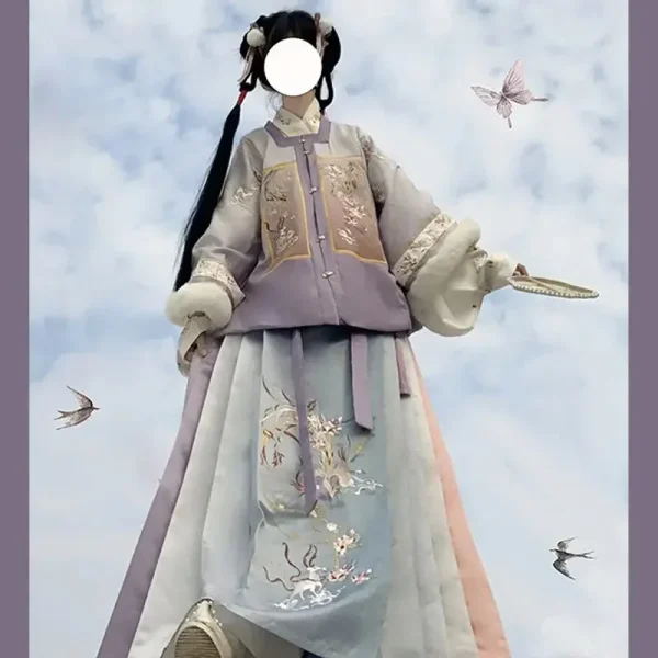 Kf Sb56886f33f324412bfaa5ee2bc0a01805 Original Elegant Purple Square Collar Hanfu Dress Heavy Industry Embroidered Horse Face Skirt Chinese Ming Dynasty Original Elegant Purple Square Collar Hanfu Dress Heavy Industry Embroidered Horse Face Skirt Chinese Ming Dynasty Hanfu 3pcs