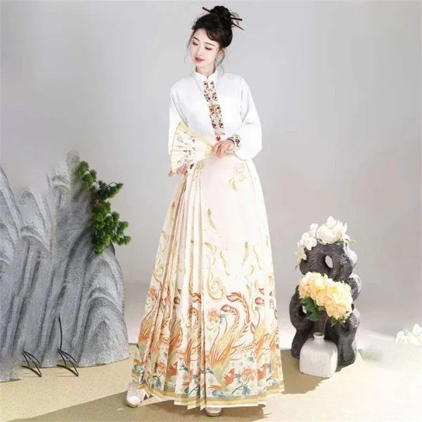 Kf Sb6e31d436849456a96642699a1ed7d92c Original Hanfu Skirt Set Women Elegant Chinese Style Mamianqun Embroidery Horse Face Skirt And Blouse Suit Original Hanfu Skirt Set Women Elegant Chinese Style Mamianqun Embroidery Horse Face Skirt And Blouse Suit