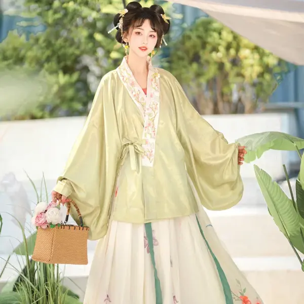 Kf Sb7c74577298246fcaed3b43c6aa5f559q Green Hanfu Women Cross Neck Pipa Sleeves Chinese Style Pleated Waist Length Undershirt Ancient Costume Super Green Hanfu women cross-neck pipa sleeves Chinese style pleated waist-length undershirt ancient costume super fairy and elegant