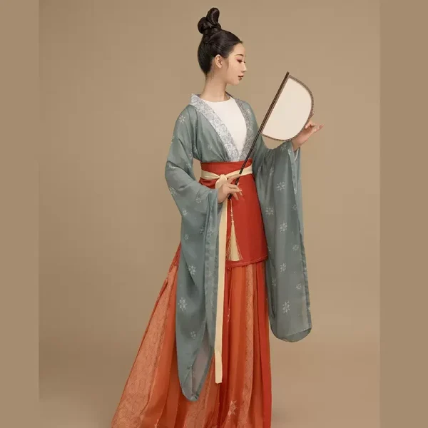 Kf Sb965c214970f4b54927bc8079f680ac0i Hanfu Women S South And North Dynasty Large Sleeved Waist Length Skirt Ancient Costume Restored Spring Hanfu Women's South-and-north Dynasty Large-sleeved Waist-length Skirt Ancient Costume Restored Spring And Autumn