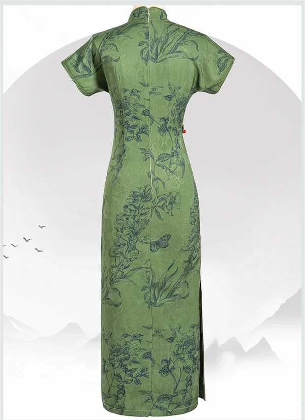 Kf Sbb1f2ad85f9441e9a1700632d227d6dbi New Women S Chinese Traditional Qipao Summer Youth Style Elegant Green Jacquard Improved Short Sleeved Slim New Women' s Chinese Traditional Qipao Summer Youth Style Elegant Green Jacquard Improved Short-sleeved Slim Fit Cheongsam Dress