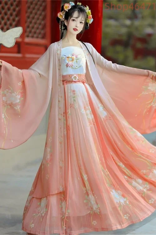 Kf Sbda90582511a4f26ac263c6059c698465 Ancient Traditional Chinese Women Elegant Hanfu Dress Fairy Embroidery Stage Folk Dance Costume Retro Song Dynasty Ancient Traditional Chinese Women Elegant Hanfu Dress Fairy Embroidery Stage Folk Dance Costume Retro Song Dynasty 3 Piece Sets