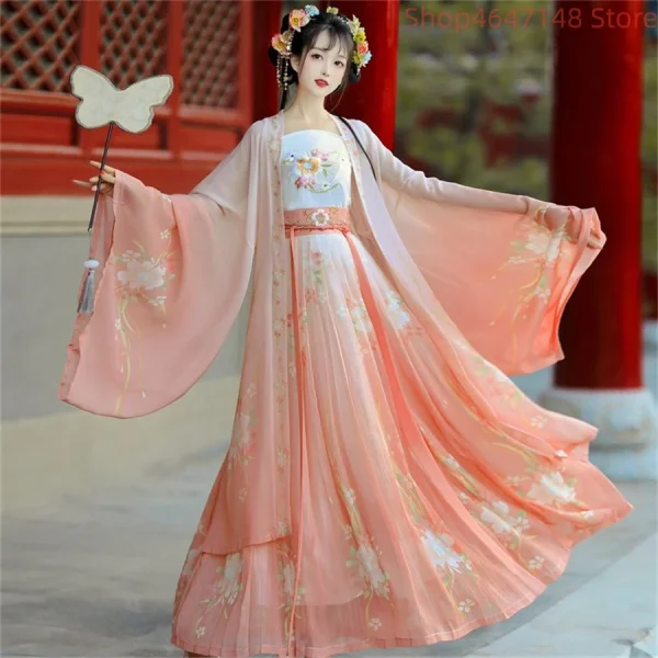 Kf Sbda90582511a4f26ac263c6059c698465 Ancient Traditional Chinese Women Elegant Hanfu Dress Fairy Embroidery Stage Folk Dance Costume Retro Song Dynasty Ancient Traditional Chinese Women Elegant Hanfu Dress Fairy Embroidery Stage Folk Dance Costume Retro Song Dynasty 3 Piece Sets