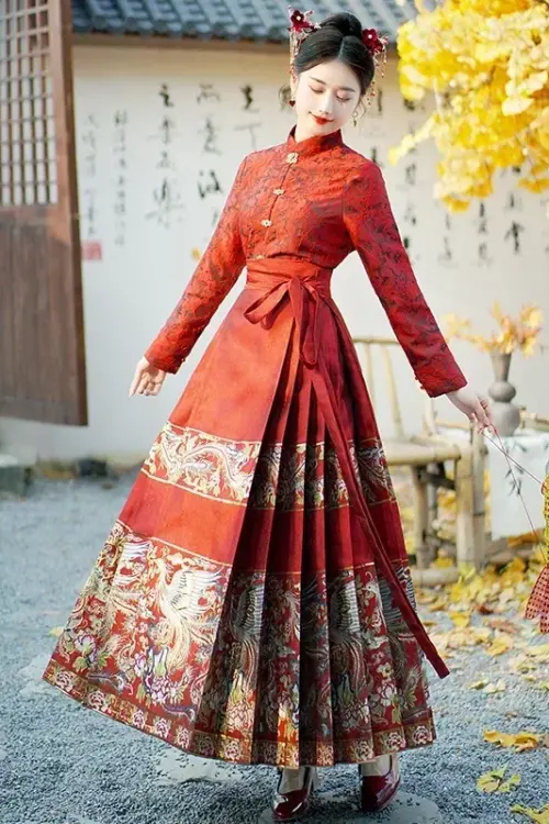 Kf Sbed35ff69b1b46c3bf961d1b50a6f7a1q Embroidery Hanfu Women Clothing Horse Face Skirt Stand Collar Long Sleeve Red Shirt Ancient Chinese Costume Embroidery Hanfu Women Clothing Horse-Face Skirt Stand Collar Long Sleeve Red Shirt Ancient Chinese Costume