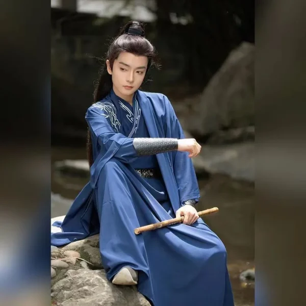 Kf Sbf5f73284c524e11a4869866e1fdba7bx Hanfu Song Dynasty Outfits Men Black Blue Hanfu Men S Chinese Traditional Chinese Traditional Clothes For Hanfu Song Dynasty Outfits Men Black Blue Hanfu Men's Chinese Traditional Chinese Traditional Clothes for Men for Cosplay