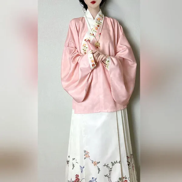 Kf Sbfbcc431fa794baa8bc54e1f2db7f71c0 Chinese Ming Dynasty Hanfu Exquisite Printed Top Women Retro Cross Collar Pipa Sleeve Casual Loose Hanfu Chinese Ming Dynasty Hanfu Exquisite Printed Top Women Retro Cross-Collar Pipa Sleeve Casual Loose Hanfu Short Shirt