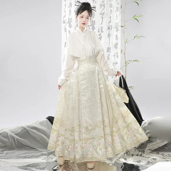 Kf Sc1149ff2ba5f453d908aa463e8ed00eb6 Water Purple Modern Hanfu Women S Horse Face Skirt Top Suit Mamianqun Daily Wear Chinese Dresses Purple Modern Hanfu Women's Horse Face Skirt Top Suit Mamianqun Daily Wear Chinese Dresses Traditional Ming Dynasty Style