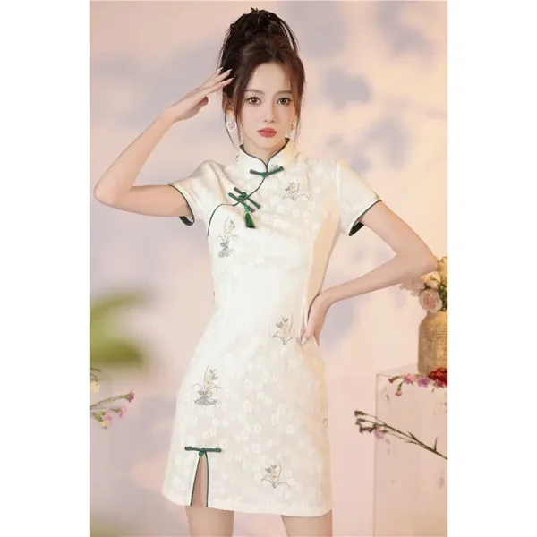 Kf Sc14c822eb2bd4ca6886472dfec2e7d773 2023 Summer Retro Young Girls Floral Improved Cheongsam Daily Sweet Elegant Casual Chinese Style Evening Dress Summer Retro Young Girls Floral Improved Cheongsam Daily Sweet Elegant Casual Chinese Style Evening Dress Qipao for Women