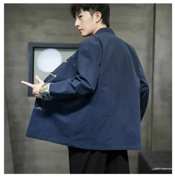 Kf Sc2cdc0fa633c4994ad1ce4b993bf5aaff Chinese Style Men Clothing Spring Summer Cotton Linen Jackets For Men Color Block Tang Suit Jacket Chinese Style Men Clothing Spring Summer Cotton Linen Jackets for Men Color Block Tang Suit Jacket Fashion Flax Hanfu Coat