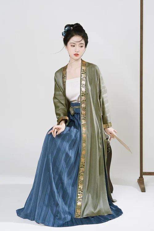 Kf Sc6dffe306e814312a5c105db0b22dd32w Zhi Zao Si Song Dynasty Original Hanfu Female Long Narrow Cuff Zhijin Beizi Daily Improvement Of Song Dynasty Original Hanfu Female Long Narrow Cuff Zhijin BeiZi Daily Improvement of Plait Skirt Three-piece Suit