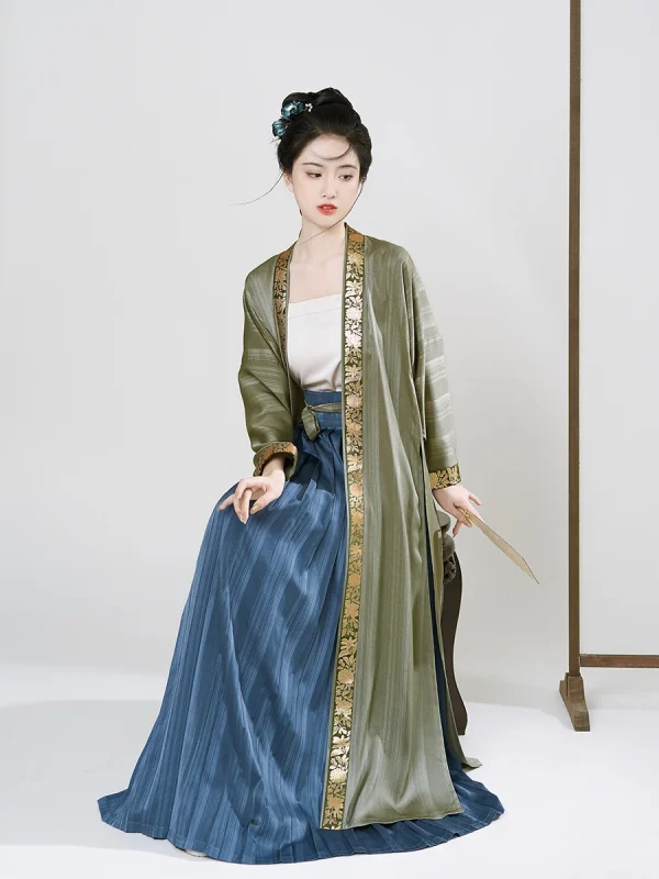 Kf Sc6dffe306e814312a5c105db0b22dd32w Zhi Zao Si Song Dynasty Original Hanfu Female Long Narrow Cuff Zhijin Beizi Daily Improvement Of Song Dynasty Original Hanfu Female Long Narrow Cuff Zhijin BeiZi Daily Improvement of Plait Skirt Three-piece Suit