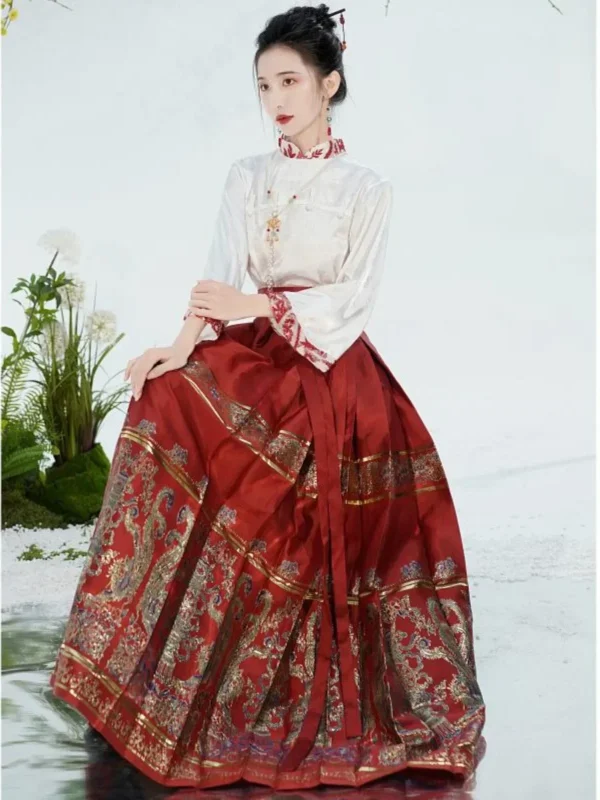 Kf Sc715b1d5170943a49a8178f9a4da0e14l Traditional Chinese Hanfu Shirt Horse Face Skirt Two Piece Set Spring Autumn Suit Hanfu Skirt Mamianqun Traditional Chinese Hanfu Shirt Horse Face Skirt Two Piece Set Spring Autumn Suit Hanfu Skirt Mamianqun Dress Women's Clothing