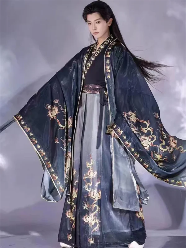 Kf Sc74ef51a6c324dc29d7500b8d374cb79u Chinese Hanfu Costume Men Women Halloween Carnival Cosplay Costume Party Outfit Ancient Printed Hanfu 3pcs Set Chinese Hanfu Costume Men&Women Halloween Carnival Cosplay Costume Party Outfit Ancient Printed Hanfu 3pcs Set Plus Size 2XL