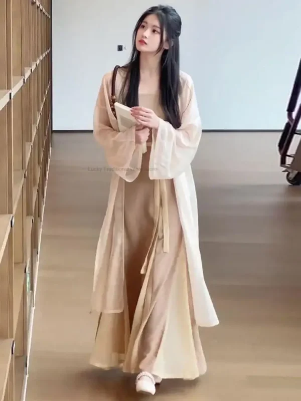 Kf Sc7653d6b5579433a89b33fd7e5ad922e1 Modern Chinese Song Dynasty Hanfu Female Retro Daily Casual Spring Summer Fairy Chiifon Women Improved Lady Modern Chinese Song Dynasty Hanfu Female Retro Daily Casual Spring Summer Fairy Chiifon Women Improved Lady Hanfu Dress Set