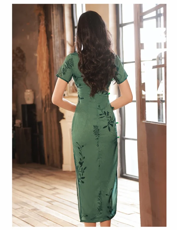 Kf Sc99199c9dd5a4db4a30268c2d1d9d8c5l Long Chiffon Cheongsam Vintage Old Shanghai Green Printed Dress Summer Daily Elegant Chinese Traditional Banquet Qipao Cheongsam Vintage Old Shanghai Green Printed Dress Summer Daily Elegant Chinese Traditional Banquet Qipao