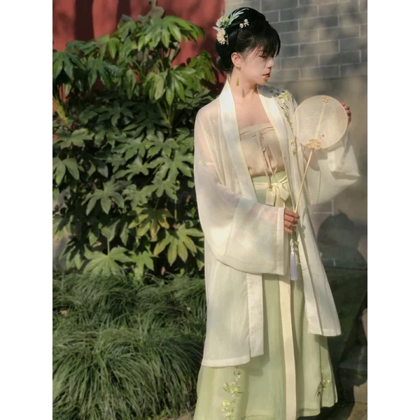 Kf Scc1fafb6eee6493eb3b4426a9eef354ai Chinese Traditional Hanfu Women Song Dynasty Flower Embroidery Tops Strap Pants Set Three Piece Suit Cosplay Chinese Traditional Hanfu Women Song Dynasty Flower Embroidery Tops Strap Pants Set Three Piece Suit Cosplay Costume Performance