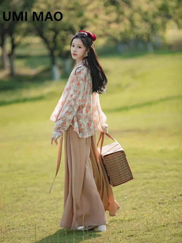 Kf Scce7959852e347ba80dfcdf40d17dd414 Umi Mao Improved Hanfu Song Dynasty Style Ancient Costume Airplane Sleeves Song Pants Daily Commuting Summer Improved Hanfu Song Dynasty Style Ancient Costume Airplane Sleeves Song Pants Daily Commuting Summer Women's Set