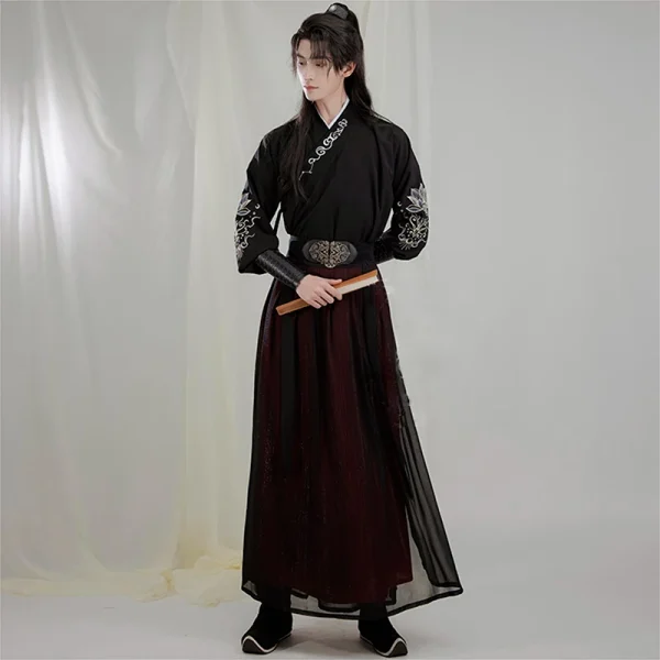 Kf Sd048d92005ca4b7c8eef4fb6ae896707c S 3xl Embroidery Chinese Hanfu Man Traditional Han Dynasty Swordsman Cosplay Costume Theme Party Ancient Hanfu S-3XL Embroidery Chinese Hanfu Man Traditional Han Dynasty Swordsman Cosplay Costume Theme Party Ancient Hanfu Oriental Robe