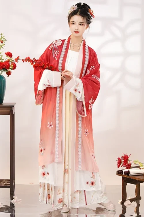 Kf Sd04aa0054b8745cd8b2b0d885358a85fm Water Ancient 4pc Suit Of Hanfu Dresses Women S Beizi Long Shirt Chinese Traditional Folk Costume Ancient 4pc Suit of Hanfu Dresses Women's Beizi Long Shirt Chinese Traditional Folk Costume Girl Song Dynasty Pink