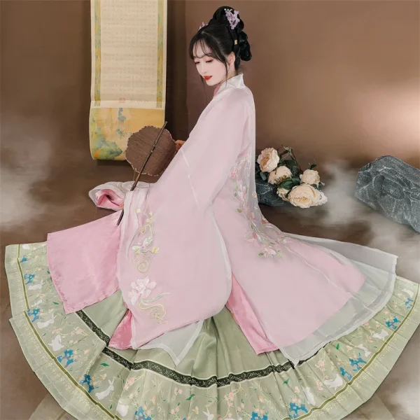 Kf Sd533e30e3b0d4d2fae10966357ea5ff0r Embroidered Print Flower Oriental Clothing Chinese Traditional Hanfu Ming Dynasty Style Horse Face Skirt Fairy Cosplay Embroidered Print Flower Oriental Clothing Chinese Traditional Hanfu Ming Dynasty Style Horse Face Skirt Fairy Cosplay Costumes