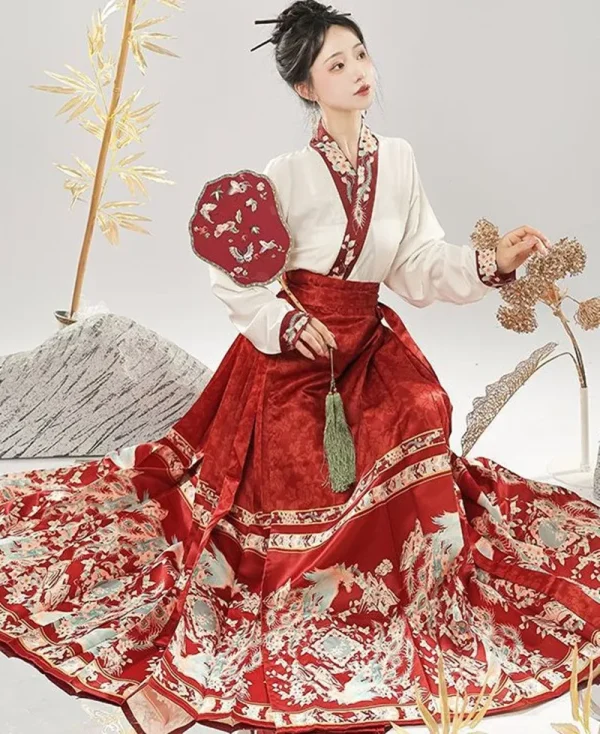 Kf Sd60bfda93e6b46ffadd3ffcaea0a4f81x New Chinese Style Ming Improved Hanfu Women Horse Face Skirt Sets Chinese Traditional Dress Costume New Chinese Style Ming Improved Hanfu Women Horse-face Skirt Sets Chinese Traditional Dress Costume ханьфу Vestidos Para Mujer