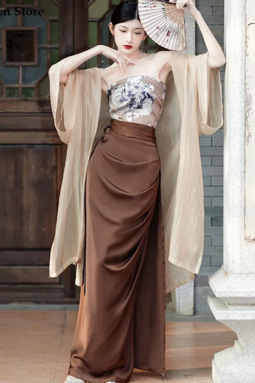 Kf Sd751d290c7b141cfaddd8bf2a3110cca3 New Chinese Style Hanfu Sets Women Elegant Cheongsams Sexy Mesh Robe Song Dynasty Vintage Qipao Suits New Chinese Style Hanfu Sets Women Elegant Cheongsams Sexy Mesh Robe Song Dynasty Vintage Qipao Suits Chinese Dresses Costumes