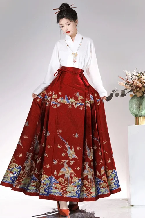 Kf Sd7ae7c1bb2eb41d89c9f7f2fa3c47910l Ming Dynasty Hanfu Horse Face Dress Girl Daily Set Women S Improved Winter Ming Dynasty Hanfu horse face dress girl Daily Set Women's Improved Winter