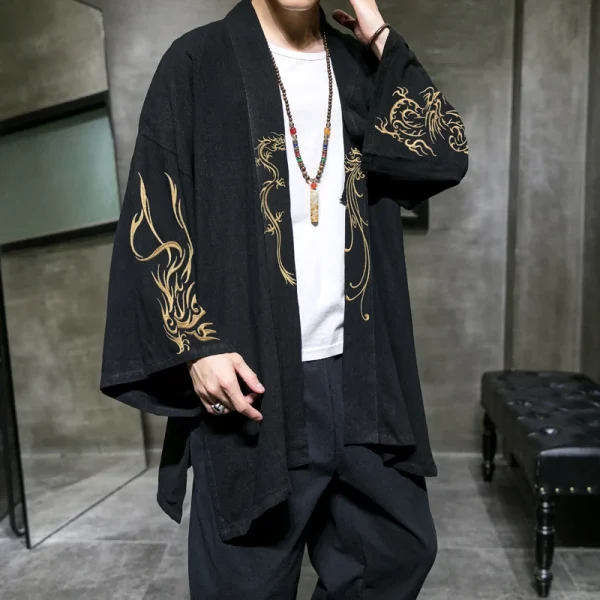 Kf Sd88a869fc18d40e78846ecc9d182f5d1y Tai Chi Fashion Costume Embroidery Hanfu Men Chinese Style Linen Robe Cardigan Jacket Oversized Kimono 5xl Tai chi Fashion Costume Embroidery Hanfu Men Chinese Style Linen Robe Cardigan Jacket Oversized Kimono 5XL Ancient Coat Male