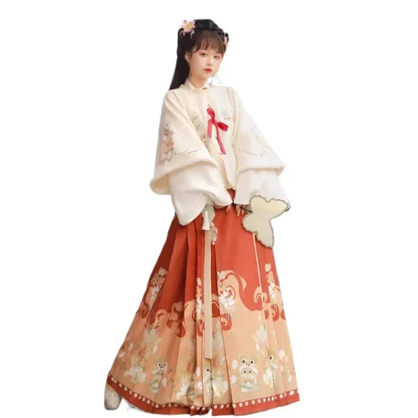 Kf Sdb322f3f32af45e8a59af98ebe16e59d2 3 Colors Winter Heavy Industry Ming Dynasty Dragon Flower Embroidery Thickened Jacket Top Skirt Hanfu Set 3 Colors Winter Heavy Industry Ming Dynasty Dragon Flower Embroidery Thickened Jacket Top Skirt Hanfu Set Women New Year's Dress