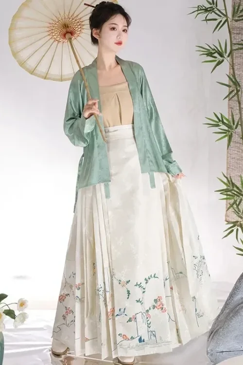 Kf Sdcb22b4f0e4c4d74bbc4160c09728346e Water Horse Face Skirt Hanfu Mamianqun Skirts Women S New Chinese Traditional White Ming Dynasty Print Horse Face Skirt Hanfu Mamianqun Skirts Women's New Chinese Traditional White Ming Dynasty Print Dresses Spring and Autumn