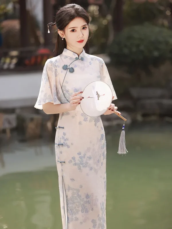 Kf Sdeeb5dc274414acc885402ba80449e0eu Cheongsam Dress Womens Slim Fit 2024 Summer Fashion Prints Splicing Short Sleeve Chinese Style Retro Qipao Cheongsam Dress Womens Slim Fit Summer Fashion Prints Splicing Short Sleeve Chinese Style Retro Qipao Dresses Woman