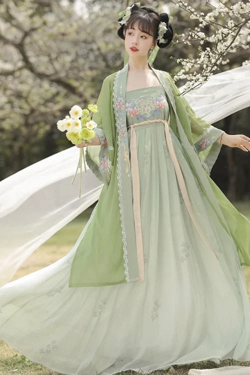 Kf Se0230dc2435a45e8abf0608260b17d91y 2022 Autumn Green Blue Hanfu Song Dynasty Cardigan Long Shirt Super Fairy Elegant Ancient Costume Chinese Autumn Green Blue Hanfu Song Dynasty Cardigan Long Shirt Super Fairy Elegant Ancient Costume Chinese Hanfu Dress for Women