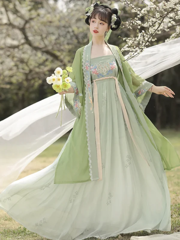 Kf Se0230dc2435a45e8abf0608260b17d91y 2022 Autumn Green Blue Hanfu Song Dynasty Cardigan Long Shirt Super Fairy Elegant Ancient Costume Chinese Autumn Green Blue Hanfu Song Dynasty Cardigan Long Shirt Super Fairy Elegant Ancient Costume Chinese Hanfu Dress for Women