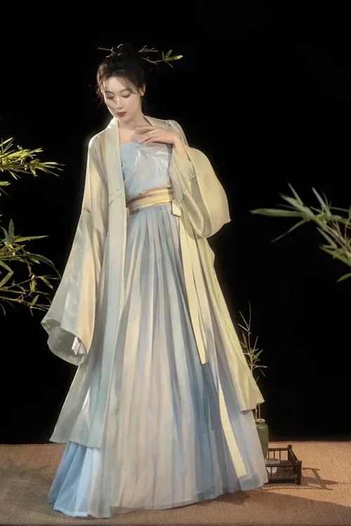 Kf Se0de14fa2db948029e387e9f5926dc80r Nimeng Chinese Style Song Dynasty Tian Si Beizi Summer Blue Hanfu Cool Modern Elegant Fairy Bamboo Chinese Style Song Dynasty Tian Si Beizi Summer Blue Hanfu Cool Modern Elegant Fairy Bamboo Embroidery Women's Clothing