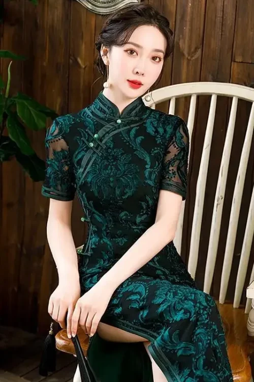 Kf Se30b67349e7642a2b9ebb48ccf38f207x Vecchio Shanghai Pizzo Lungo Cheongsam Donna S Autunno 2024 Nuovo Verde Cheongsam Retro Slim Fit Abito Vecchio Shanghai Pizzo Lungo Cheongsam Donna Autunno Nuovo Verde Cheongsam Retro Slim Fit Abito