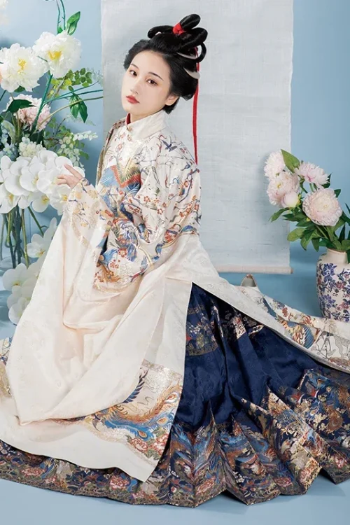 Kf Se5327ca1da42445bb12f2564ac81c132f Fengjianlin Original Ming Dynasty Imitation Makeup Flower Horse Face Skirt Women Chinese Traditional Embroidery Hanfu Skirts Original Ming Dynasty Imitation Makeup Flower Horse Face Skirt Women Chinese Traditional Embroidery Hanfu Skirts